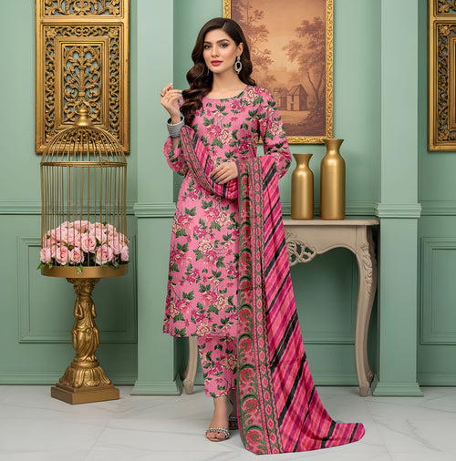 3 Piece - Printed Bana Dora Lawn Suit