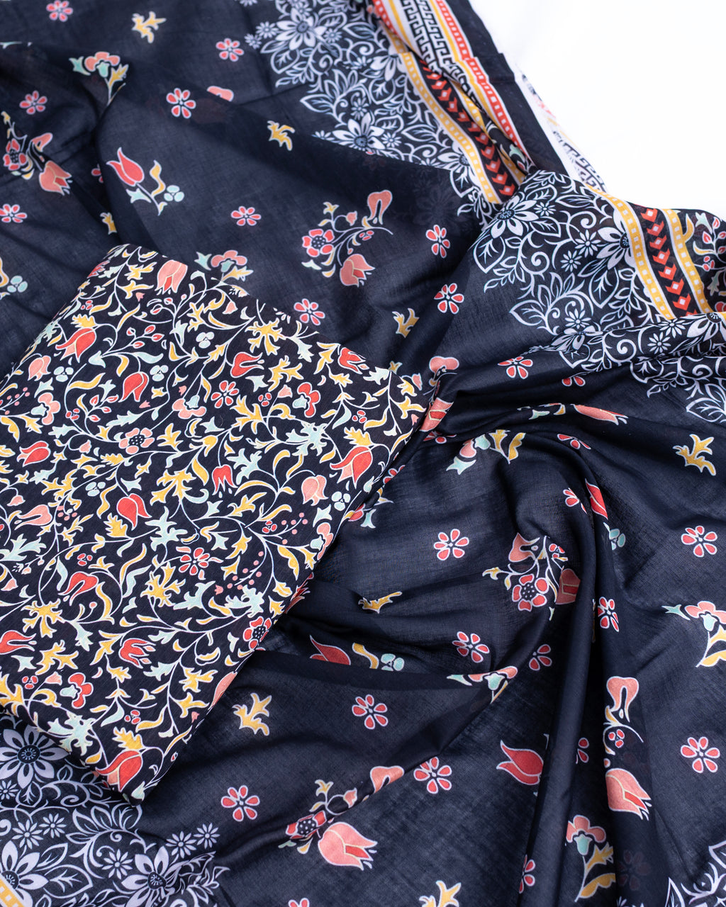 3 Piece - Printed Bana Dora Lawn Suit