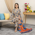 3 Piece - Printed Bana Dora Lawn Suit
