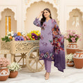3 Piece - Printed Bana Dora Lawn Suit